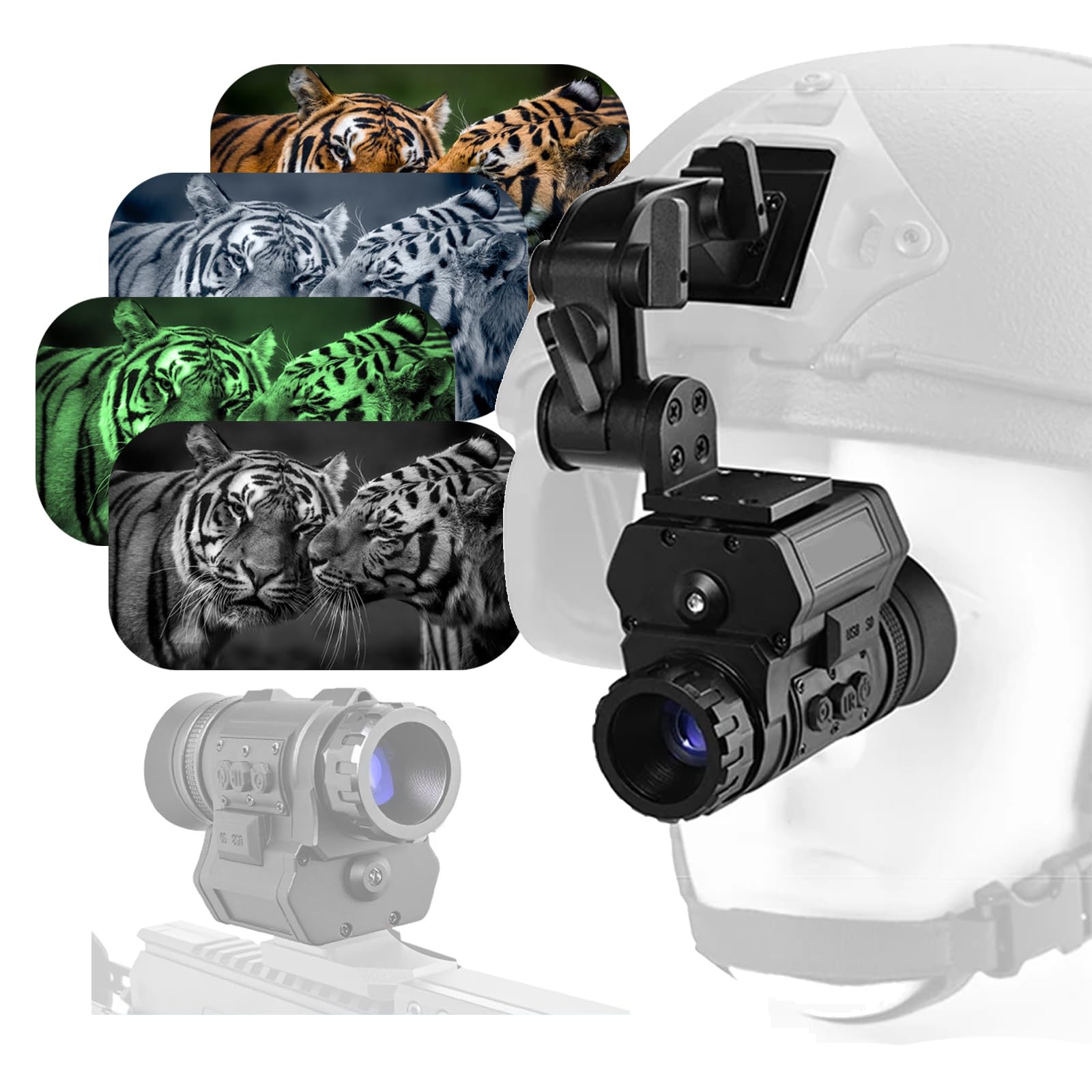 Amazon.com: HMWOKPOT Helmet Mounted NVG Night Vision Monocular, 2K