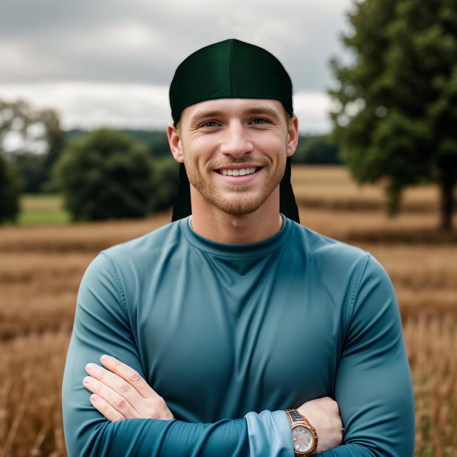 10 Pcs Silk Durags Long Tail Durag Wave Headwraps Neck Covering Satin Doo Rag Men Women 10 Colors - Image 6