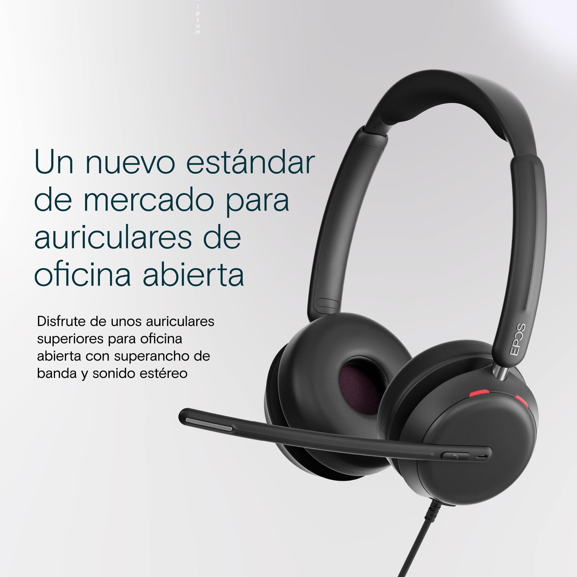 EPOS Impact 860 Auriculares con Cable USB-C y USB-A de Doble Auricular para PC con Micrófono con Cancelación de Ruido, Super Wideband, Sonido Potente, Comodidad para Negocios y Llamadas de Oficina
