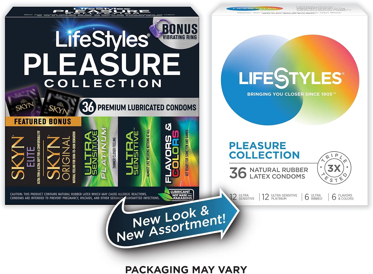 LifeStyles Pleasure Collection Latex Condom 36 Count