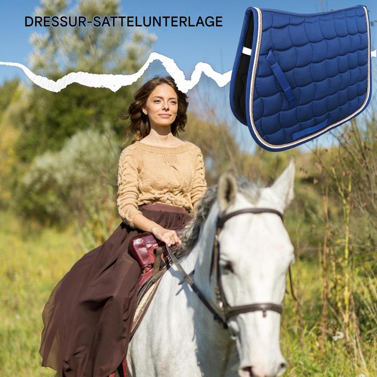 Generisch Tapis de Selle Multi-usages - avec Fond Respirant - Produits Confortables - Amortisseur réglable en Mousse à mémoire de Forme - Demi-Cible de fléchettes - pour - pour l'intérieur et