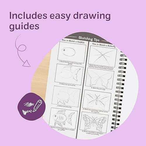 Miniatura 2 de Melissa & Doug Papel de dibujo, bloc de bocetos, paquete de 2 unidades para colorear, escribir o pintar (9 x 12 pulgadas), 50 hojas cada uno, bloc