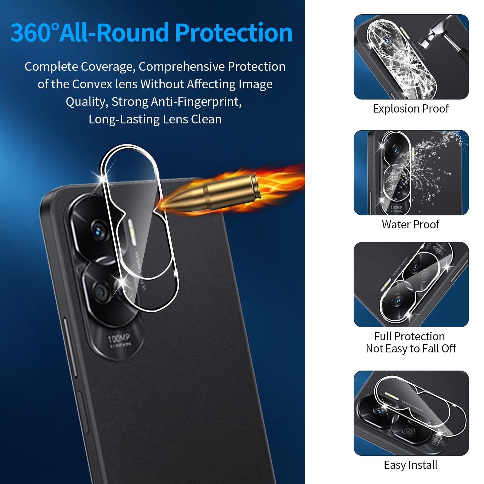 Didisky 3+2 Pellicole Protettive Per Honor 90 Lite: Vetro Temperato 9H E Protezione Fotocamera