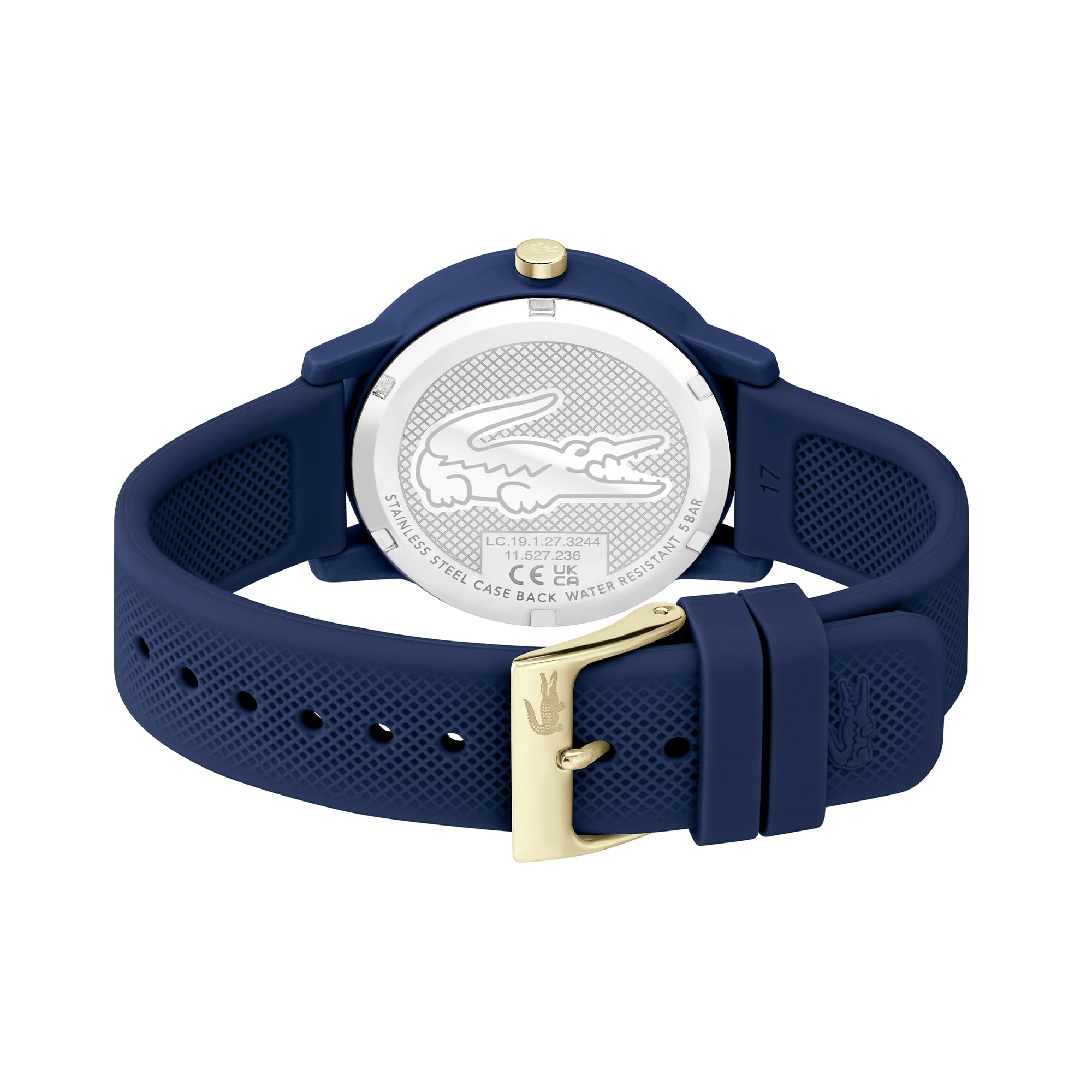 Lacoste Reloj Analógico de Cuarzo para Hombre o Mujer, con una elegante correa de silicona con textura petit piqué