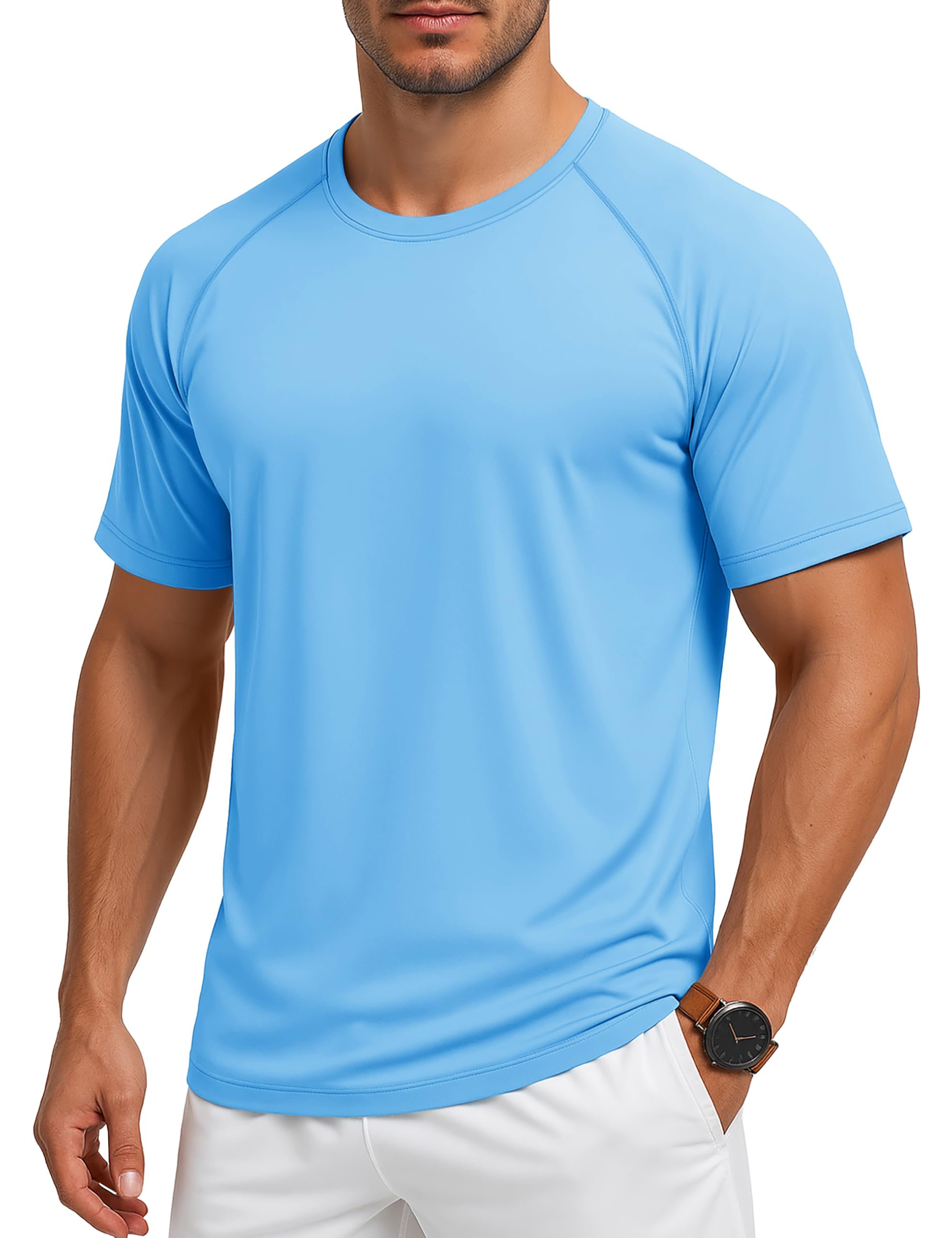 magcomsen Men's SPF Shirts Short Sleeve Shirts UPF 50+ Quick Dry Rashguard Workout Fishing Running Athletic T-Shirts-picture-11