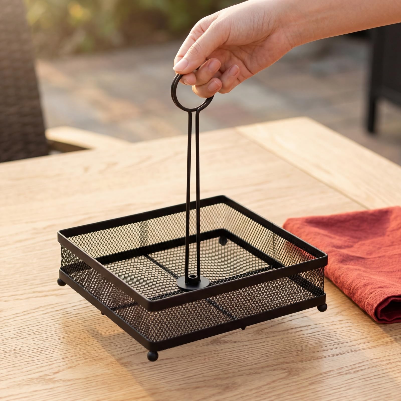 Lyellfe Juego de 2 organizadores de condimentos de metal, colección cuadrada con soporte para tarjetas de número, organizador de especias de mesa negro para parrilla al aire libre, restaurante,