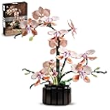 Orchid Building Sets Artificial Flowers Plant Gifts for Her Adults Girls Botanical Collection for Home Kitchen Desk Decor