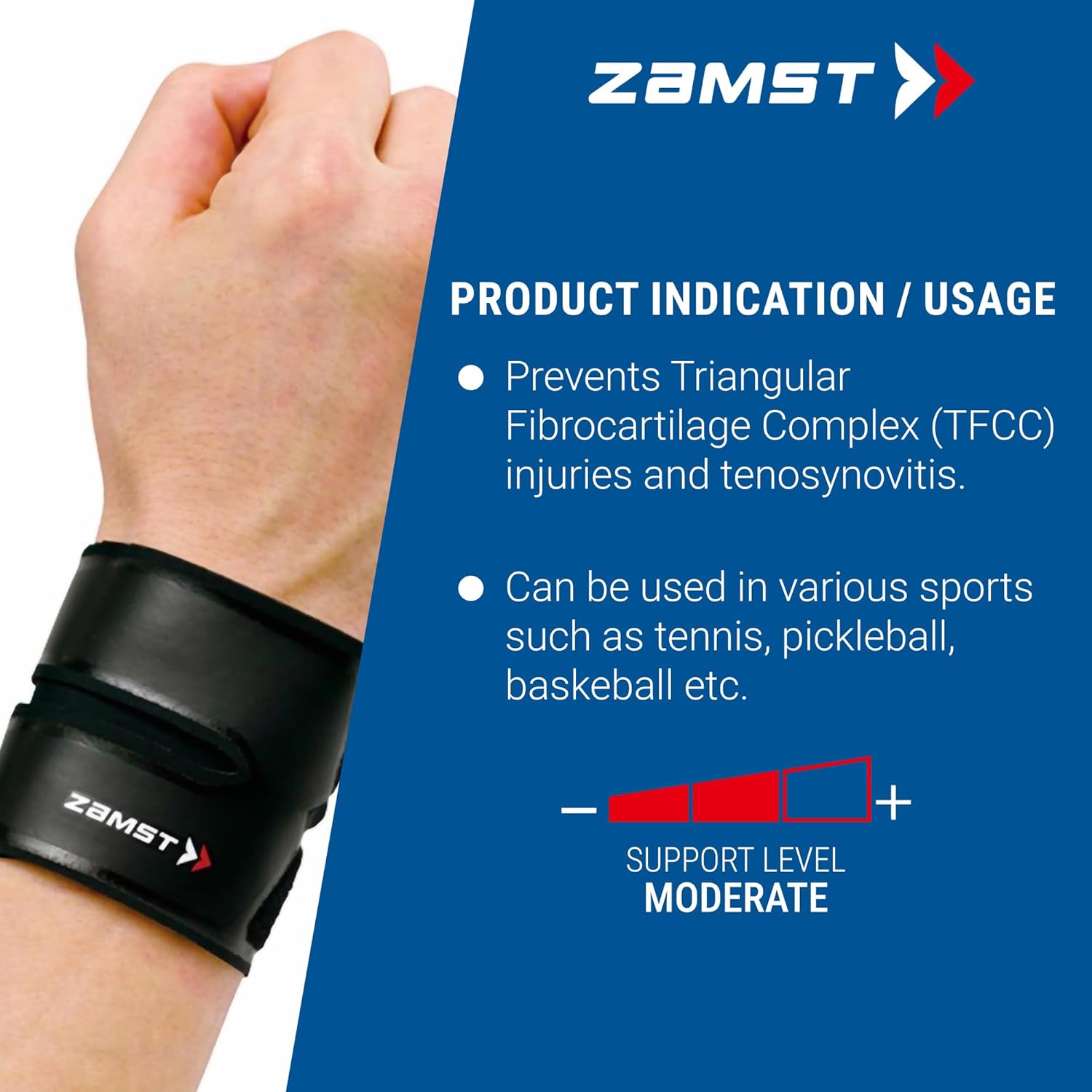 Zamst Filmista Unisex Adult Wrist Band - Black, FR: S (Manufacturer's Size: S)