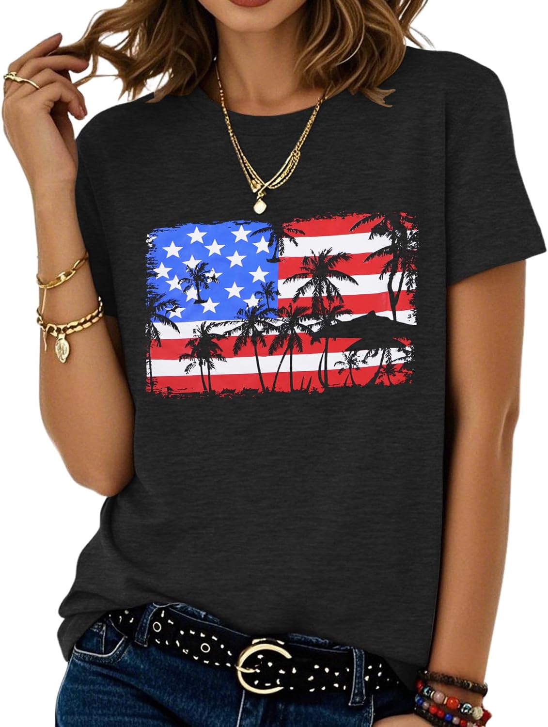 Anbech Short Sleeve Shirts for Women Cute Sunflowers Graphic Tees Loose Summer Tops Anbech Short Sleeve Shirts for Women Cute Sunflowers Graphic Tees Loose Summer Tops