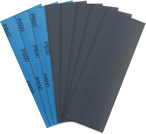 Miniatura 39 de LotFancy Papel de lija de grano 2500, 45 unidades, papel de arena seca húmeda de 9 x 3.6, hoja de lijado de carburo de silicio para metal automotriz