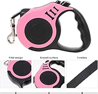 Vista 2 de POPETPOP Correa retráctil para perro, material de abdominales, portátil, accesorio para cachorros, mango cómodo, correa para caminar al aire libre