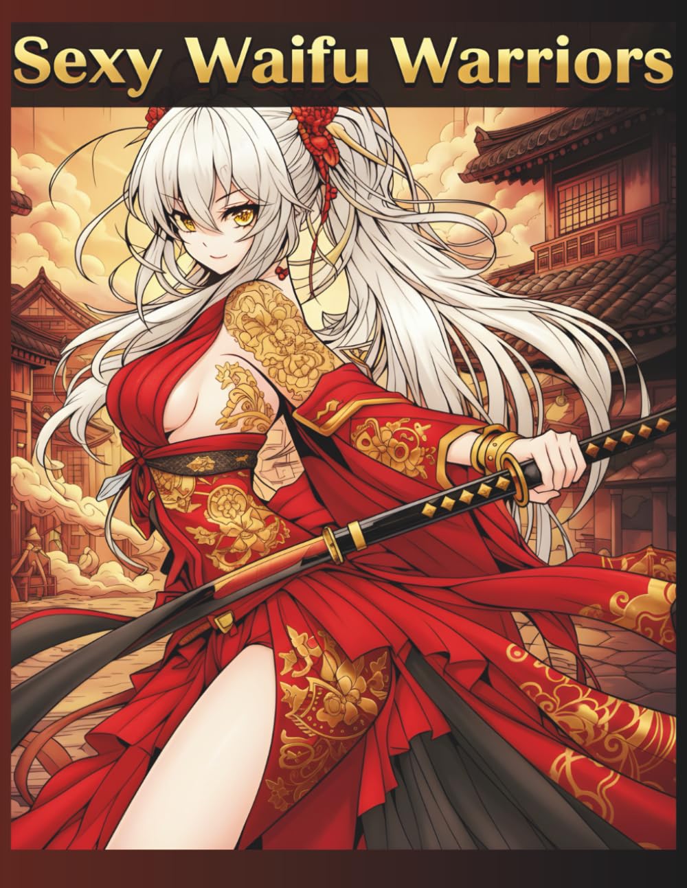 Sexy Waifu Warriors: An Adult Coloring Book Featuring Beautiful Anime Girls, Fierce Fantasy Women, Intricate Tattoos, and Manga Art for Stress Relief