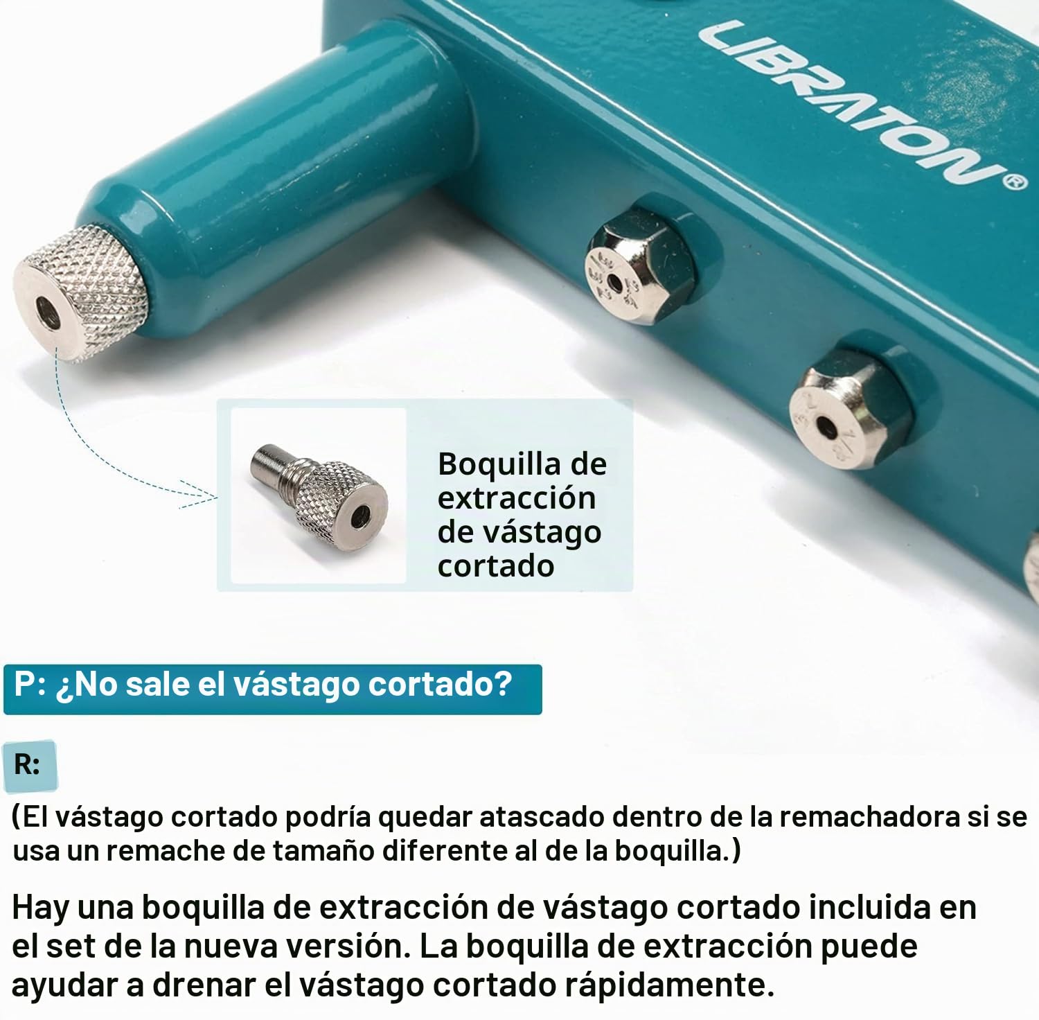 LIBRATON Remachadora Manual, Pistola Remachadora, Remachadora Profesional con 200 Remaches (2,4 mm/3,2 mm/4,0 mm/4,8 mm) y 4 Brocas HSS, para Metal, Madera y Plástico