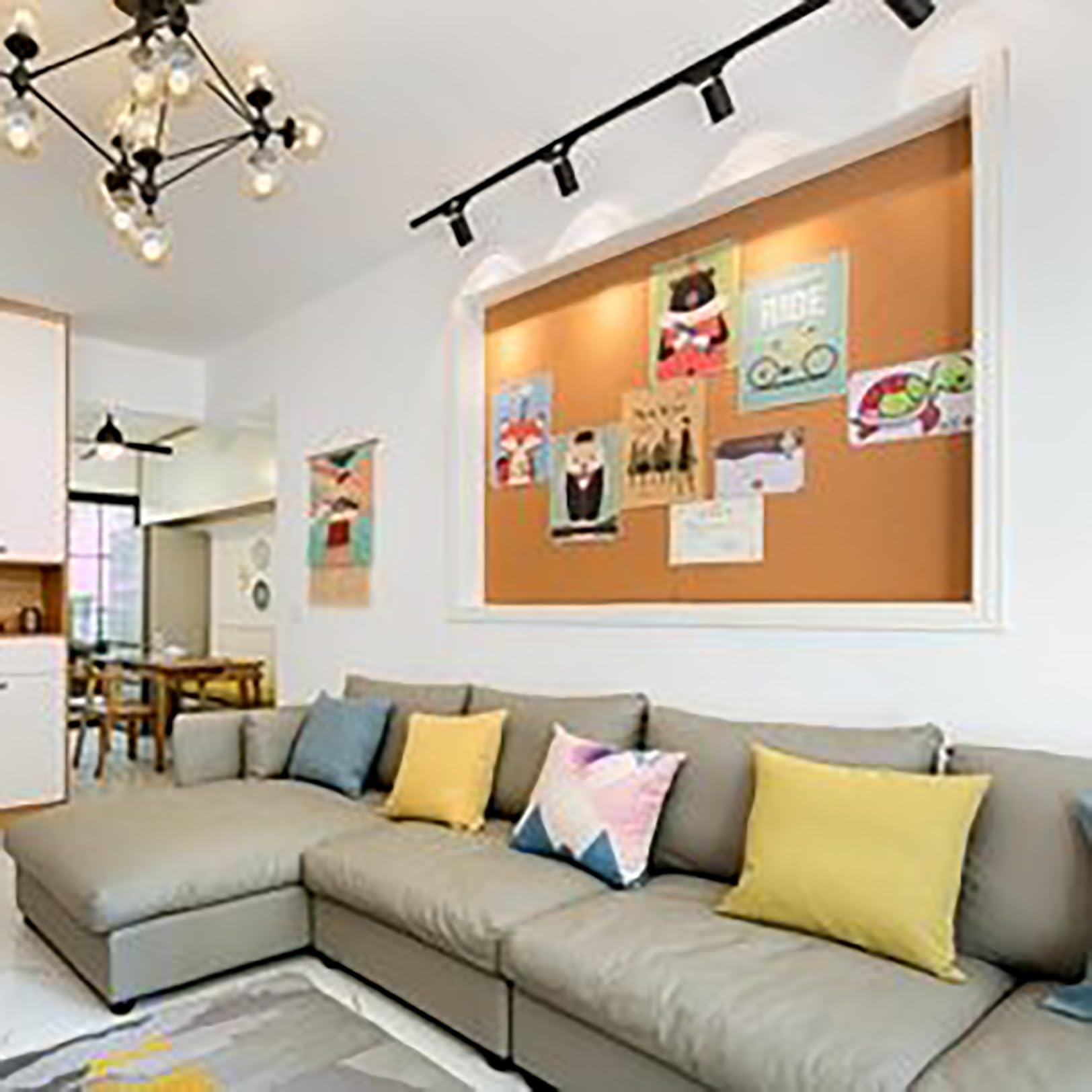 Korkowa rolka duża tablica ogłoszeń o wysokiej gęstości arkusz korkowy rolka łatwa do cięcia gruba 6 mm 0,6 m x 3 m do biura, domu, szkoły, materiały DIY, brązowa