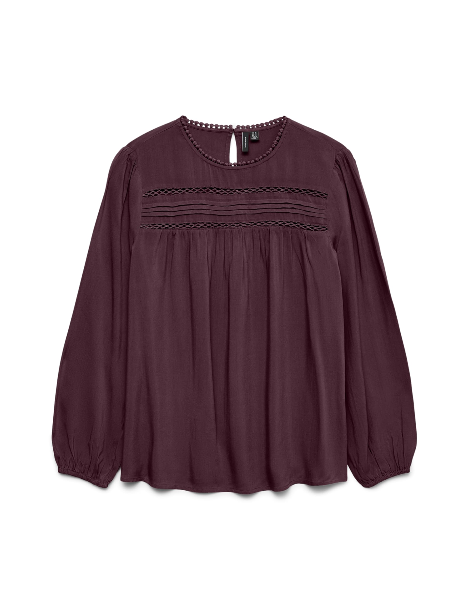 VERO MODA Vmdebbie Ls Pleat Top WVN Ga Noos, Winetasting, S
