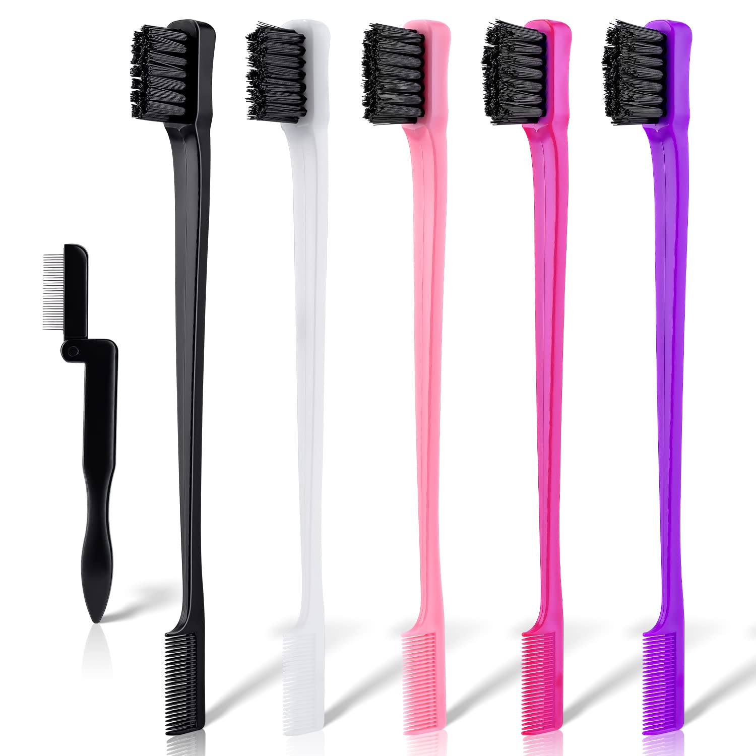 Vodoba Edge Brush 6 Pieces Edge Control Brush Comb Set