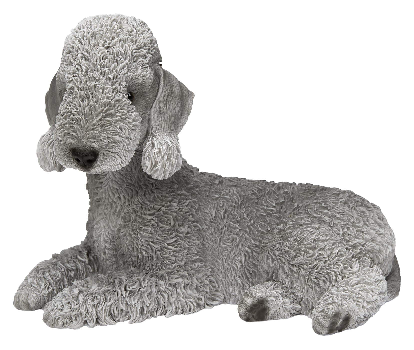 Vivid Arts Blue Bedlington Terrier Ornament – Realistic Dog Garden Decoration | Indoor & Outdoor Décor