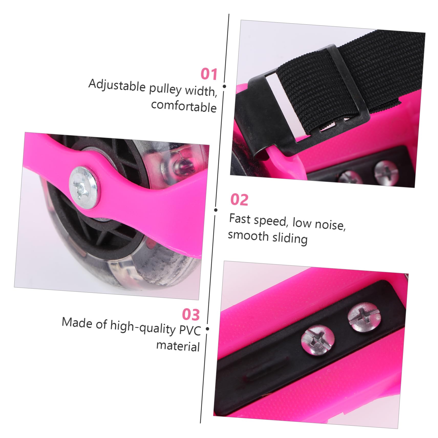 Toyvian Skate Shoes for Boys and Girls Glittery Children's Roller Light-up Shoes with Wheels