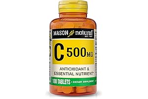 MASON NATURAL Vitamin C 500 mg Tablets: Essential Immunity Booster and Antioxidant