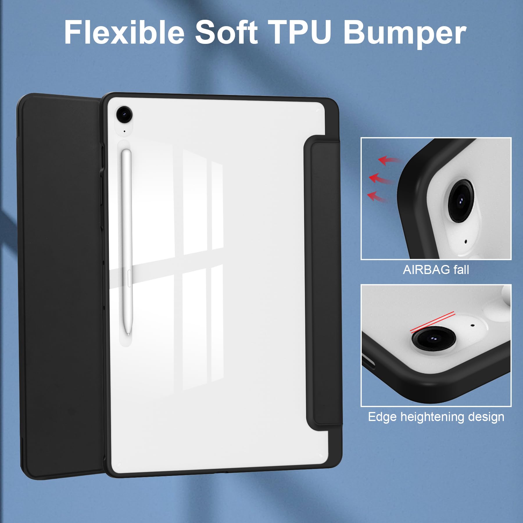 Amazon.co.jp: For Galaxy Tab S10 FE+ ケース Sペン収納 Galaxy Tab