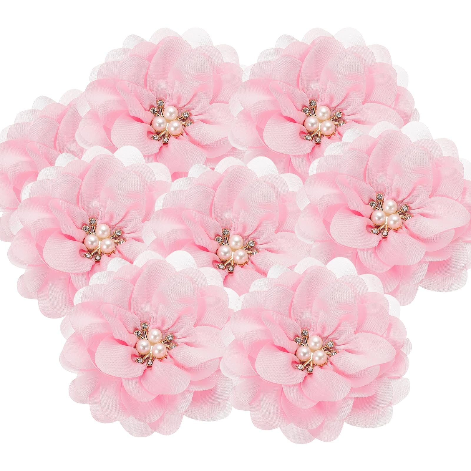 Fleurs en mousseline de soie strass loisirs créatifs robe vêtement bandeau mariage x10