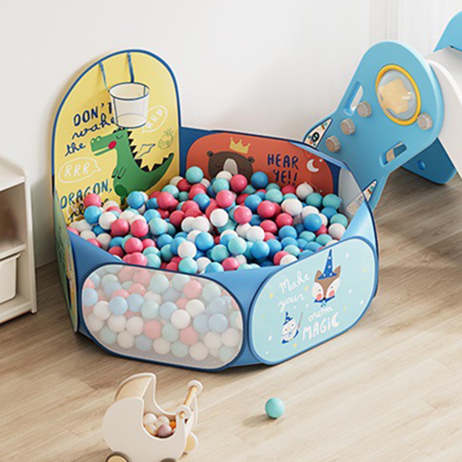 Bällebad faltbar tragbar - Indoor Laufstall für, Zelt aus Polyestergewebe, einfache Aufbewahrung, bequemer Spielplatz | Mädchen Wohnzimmer Schlafzimmer Spielzimmer Kindergarten Vo