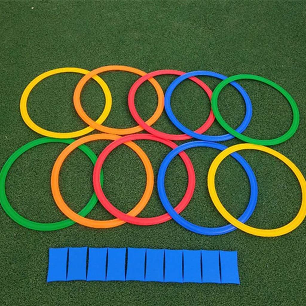 Anneaux De Marelle En Plastique - Lot De 10 Cerceaux De 42cm Avec Connecteurs | Jeu D'extérieur Pour Enfants, Motricité