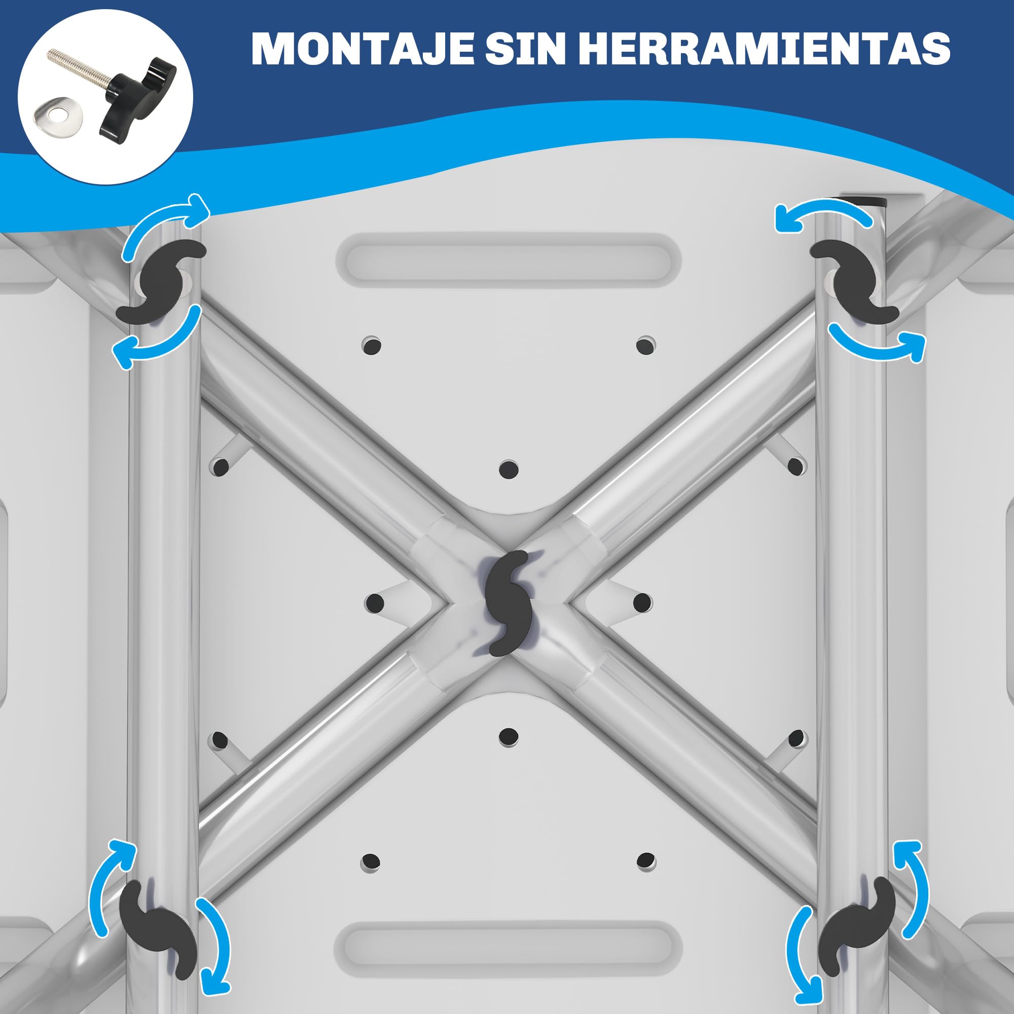 HOMCOM Silla Ducha Personas Mayores con Respaldo Antideslizante 136 kg | Silla de Ducha, Altura Ajustable en 6 Posiciones, para Ancianos y Discapacitados