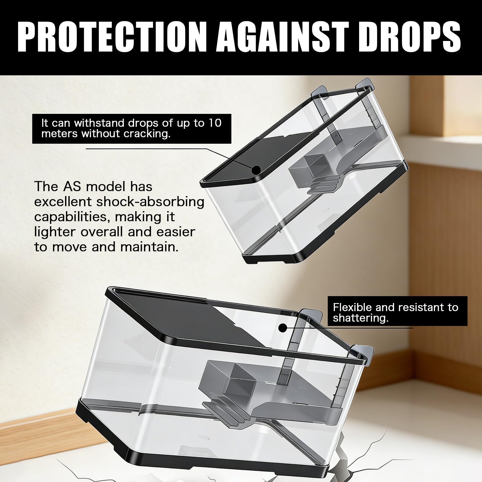 Terrarium Tortue avec Plateforme de Repos et Lampe, Aquarium Tortue Deau avec Plateforme de Repos Suspendue, Petit Terrariums pour Tortues avec Couvercle, Turtle Tank pour Reptiles Amphibiens