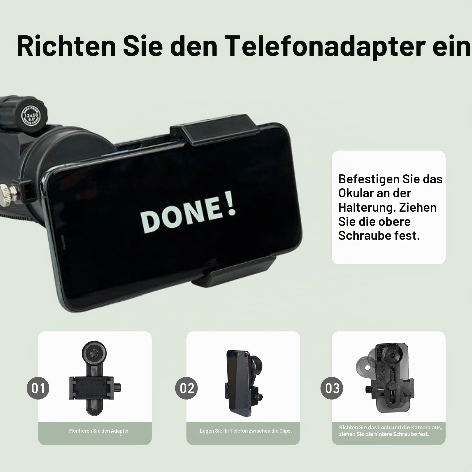 Gosky 15x52 HD Monokular für Erwachsene - High Powered mit Stativ, BAK4 Prisma & FMC-Objektiv, Bluetooth Kamera Fernbedienung - Kompakt für Jagd, Vogelbeobachtung, Wandern