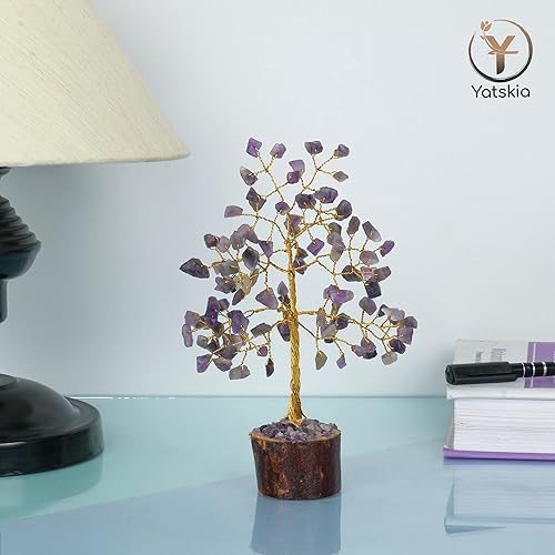 Miniatura 5 de Árbol de cristal de amatista, decoración de árbol de piedras preciosas, árbol de dinero de Feng Shui, árbol de cristal bonsái, cristal de amatista