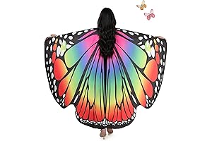 Women's Vibrant Peacock Costume Wings Shawl