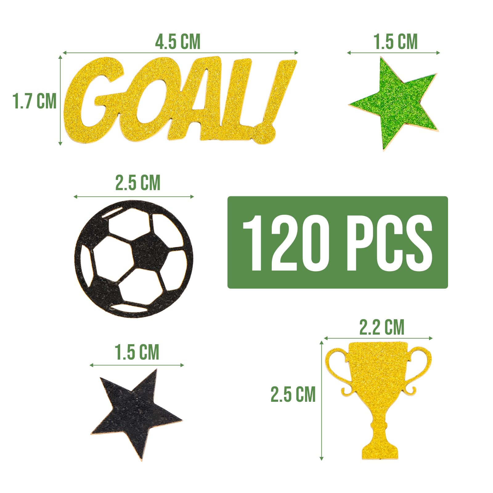 BETESSIN 120 Pcs Football Table Confetti Sports Party Decoration for Boys Birthday Decoration Baby Shower Gender Reveal Party Decor, 1F123591