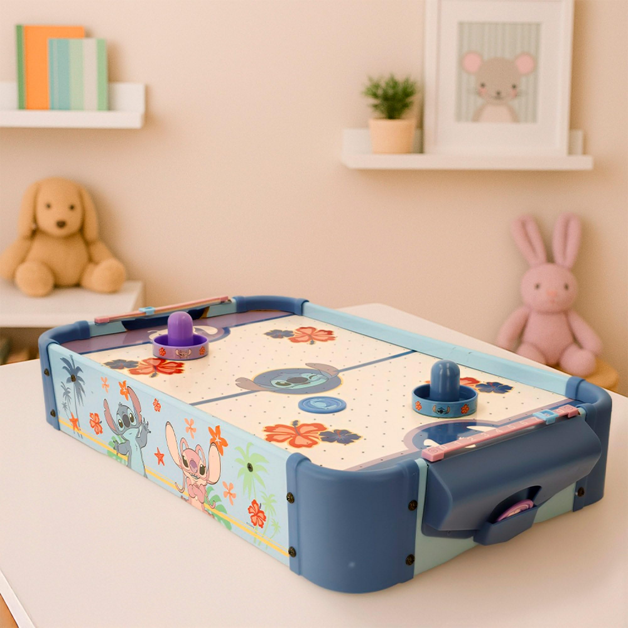 ColorBaby Disney Stitch Air Hockey Table 53x31x9 cm with 2 Paddles and 2 Discs