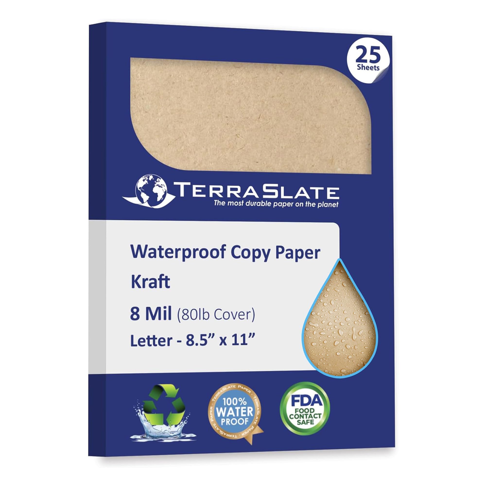 Amazon.com : TerraSlate Waterproof Paper, Rip-Proof Colored Sheets