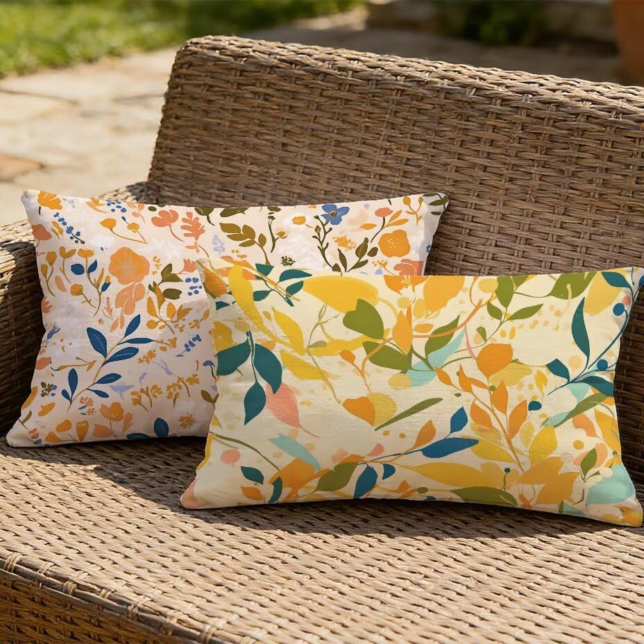 Housses de coussin de jardin 80x100 texture lin haut de gamme