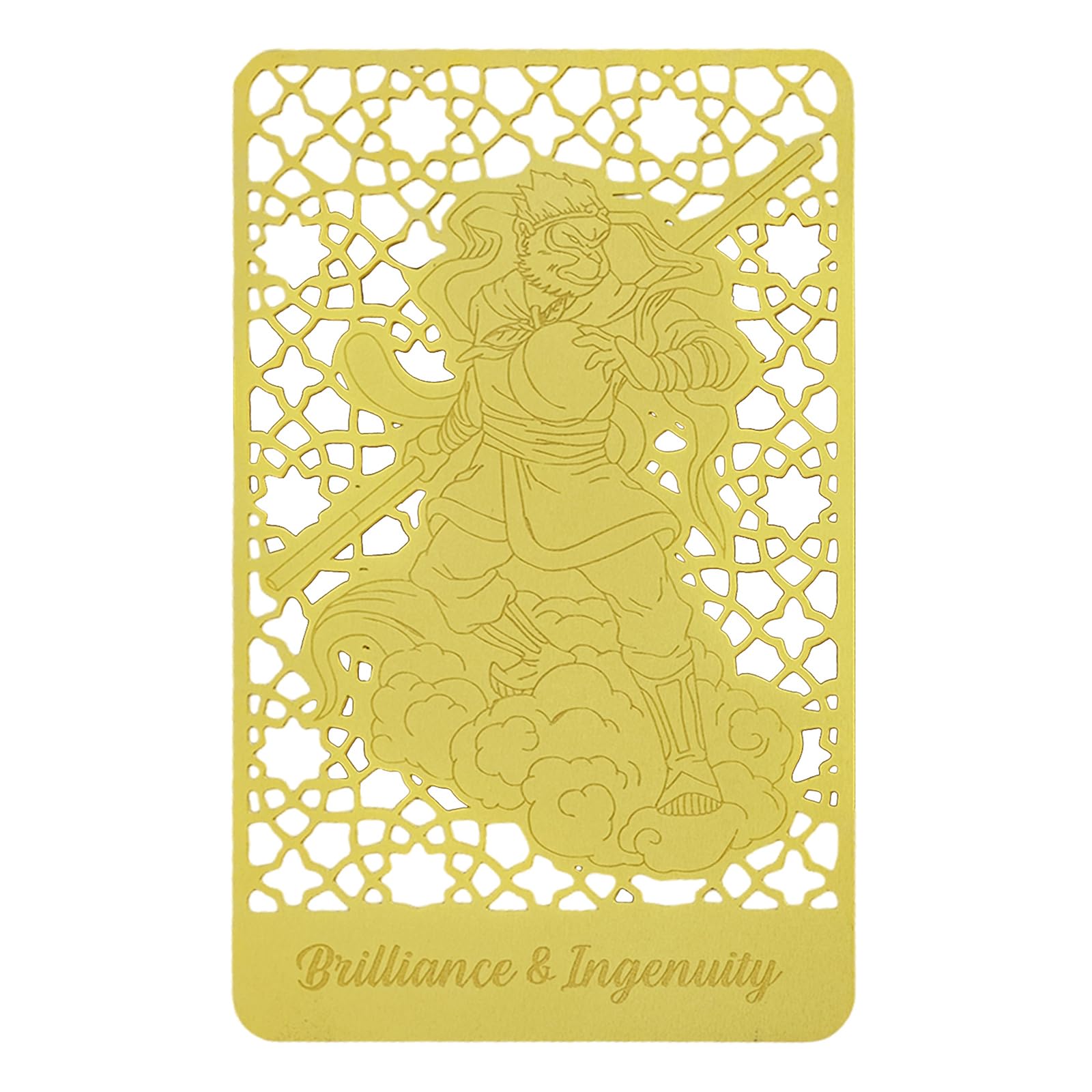 2025 Fengshui Boosting Ingenuity & Cleverness Gold Card Qi Tian Da Sheng Xiang Yun Golden Card w5641, 8.5*5.5cm