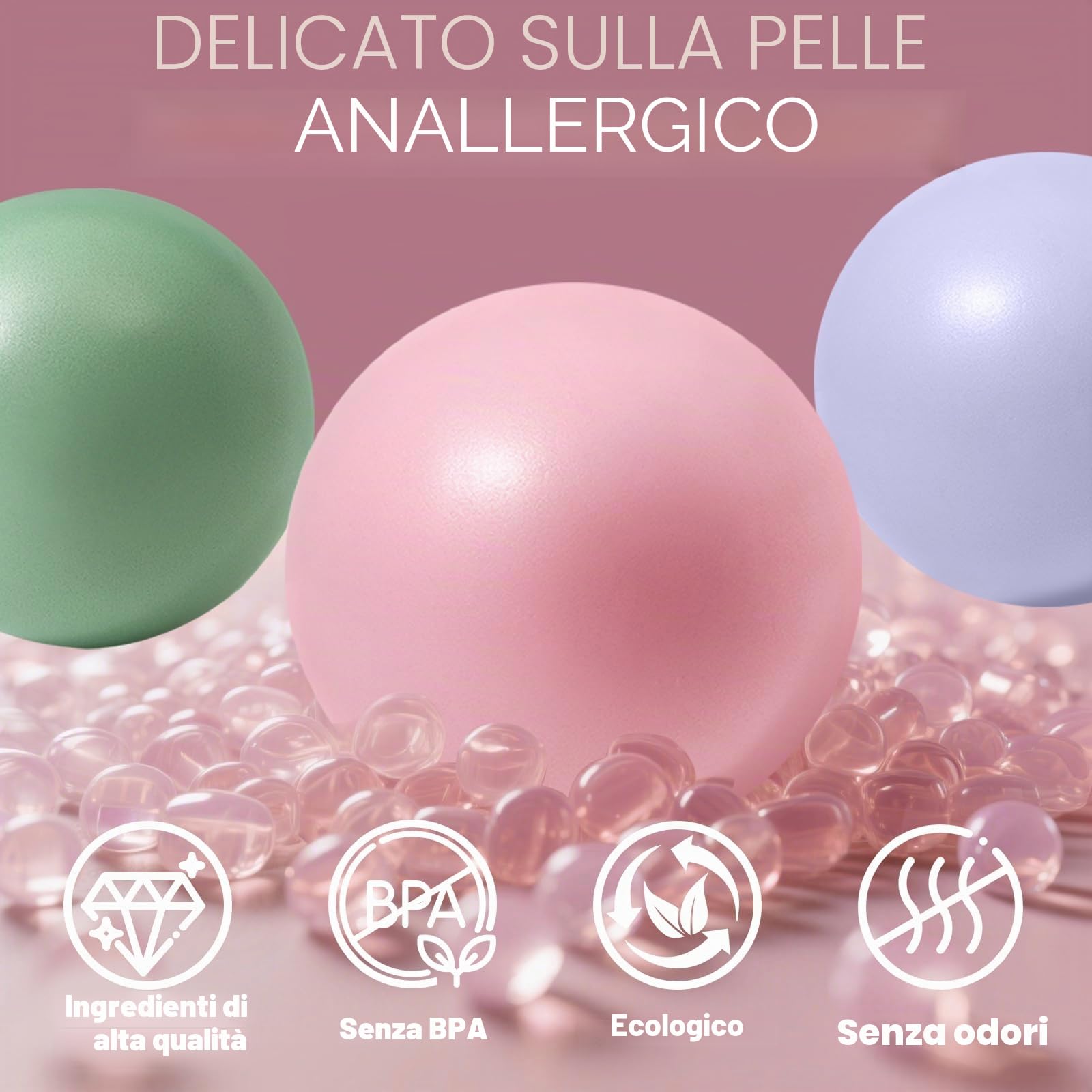 Vortix 3/6 palline da pilates, 25 cm, anti-esplosione e antiscivolo, piccola palla da ginnastica con tubo gonfiabile, palla da pilates per muscoli del pavimento pelvico, per yoga e fitness