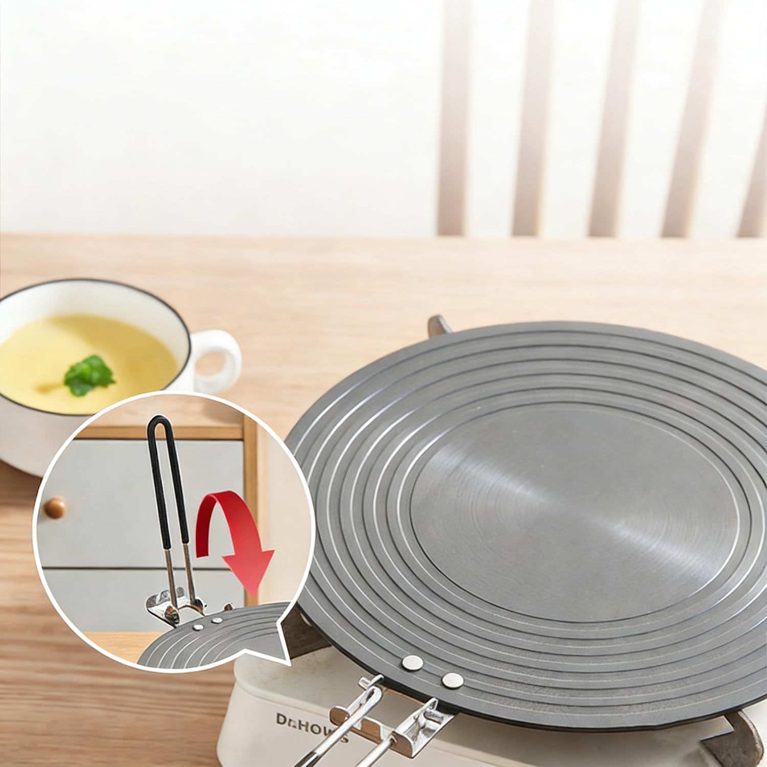 Adattatore Induzione Piastra Diffusore Calore - 1 Pezzo, Nero, Diffusore Caloree, Adatto Tutti Pentole, Pentole Padelle, Fornelli a gas, Fornelli Elettrici Altri Elettrodomestici Cucina