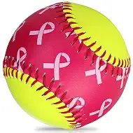 Fastpitch Balls Durable PVC Cover with PU Core, Ice Cream Drip Fastpitch Softball Great for Practice Training Games - Official Size and Weight