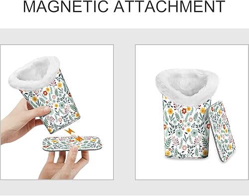 Miniatura 3 de Fintie Soporte para anteojos forrado de felpa con base magnética, estuche de cuero vegano prémium para lentes