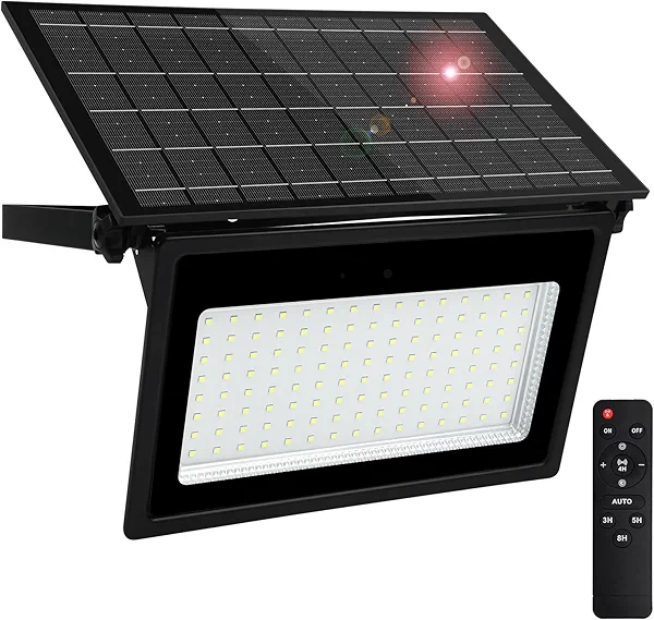 Aialun Solar Flood Lights Outdoor Motion Sensor with 8000mAh Battery, 150W 1600lm Outdoor Led Security Lights with Remote Control, IP65 Waterproof Outside Flood Wall Light for Backyard, Garage