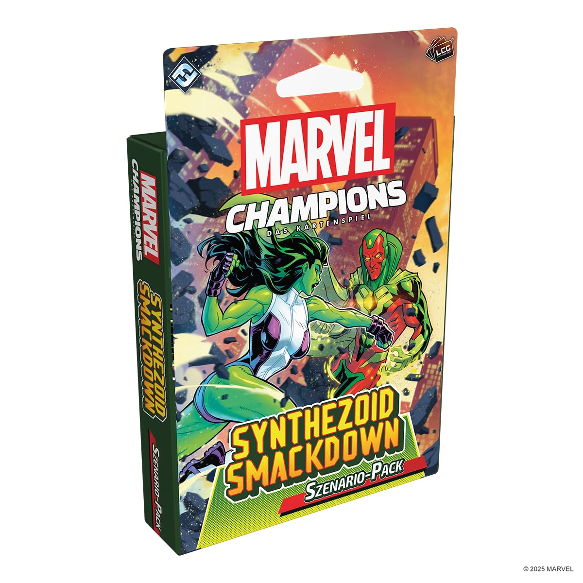 Asmodee, Marvel Champions: The Card Game - Synthezoid Smackdown, Scenario Expansion, FFG, Expert Game, 1-4 Players, 12+ Years, 30-120 Minutes, German