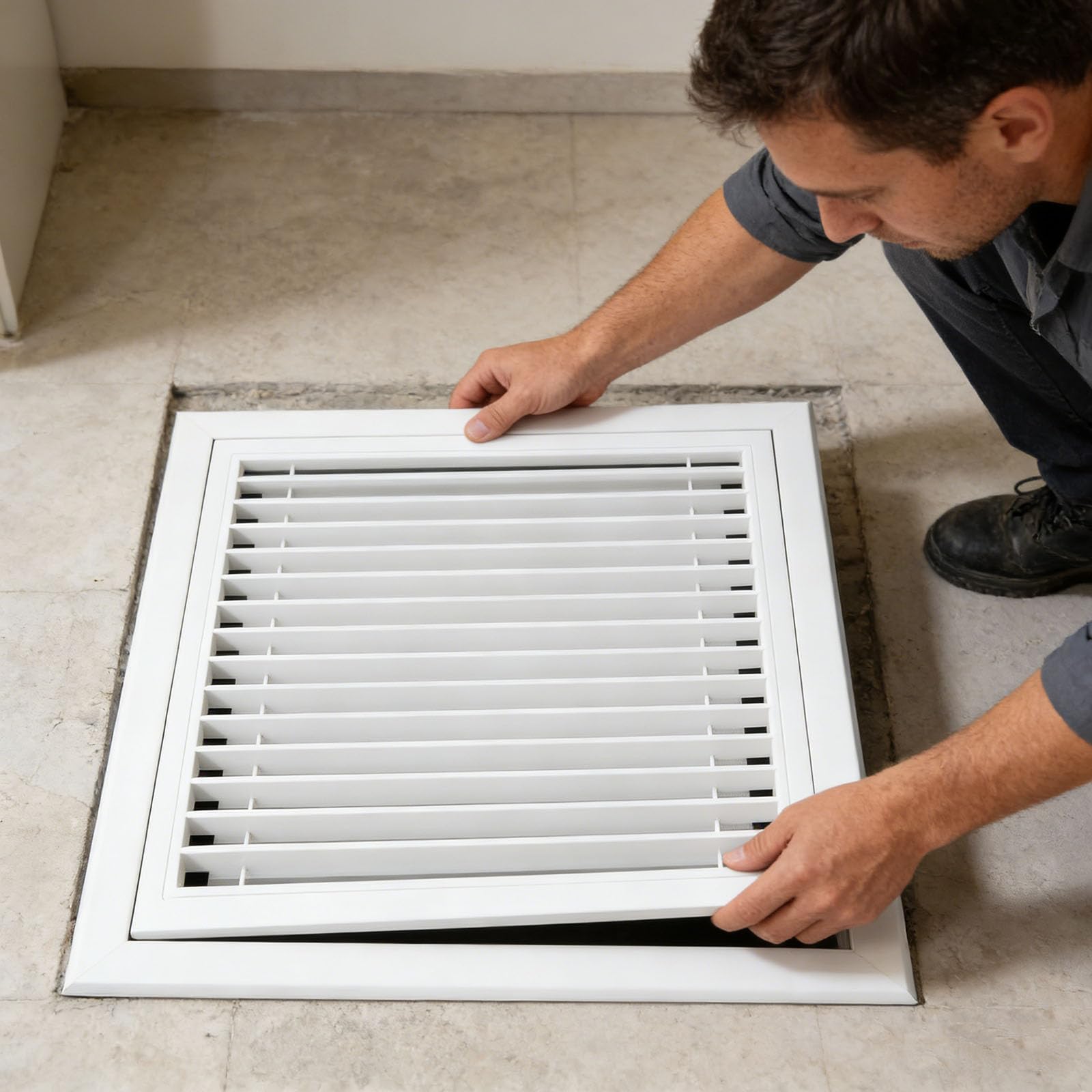 Copertura per bocchetta dell'aria in acciaio con filtro rimovibile, griglia bianca per parete/sistema di ventilazione di ritorno dell'aria fredda, 30,5 x 71,1 cm, perfetto per casa e ufficio