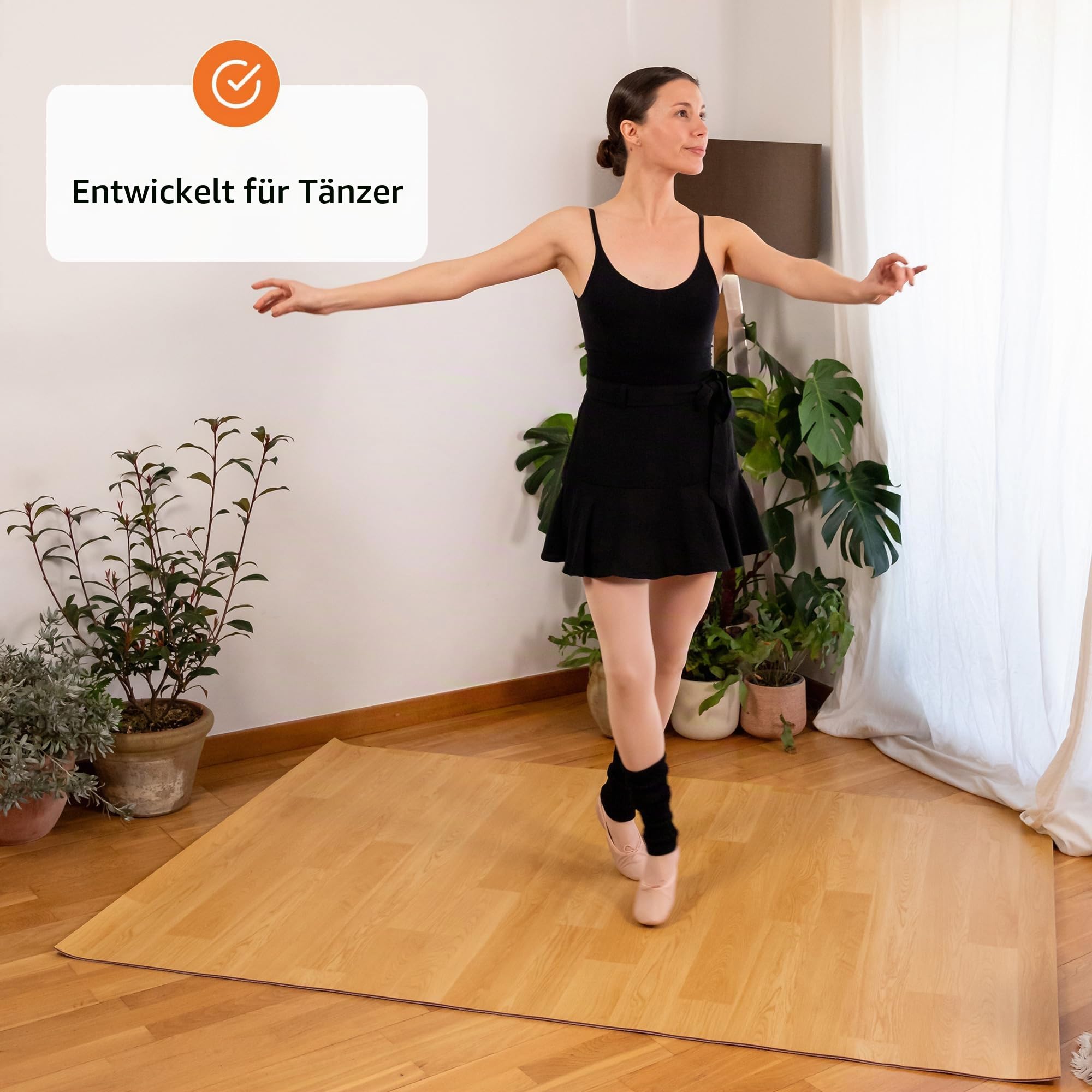 Mobiler Marley Tanzboden PVC | Groß 183 x 122 cm Oder 122 x 91 cm | Tragbare Tanzfläche für Ballett, Stepptanz, Irish Dance & mehr | Rollbare Tanzmatte | 5 mm Stark | Für Zuhause & Studio
