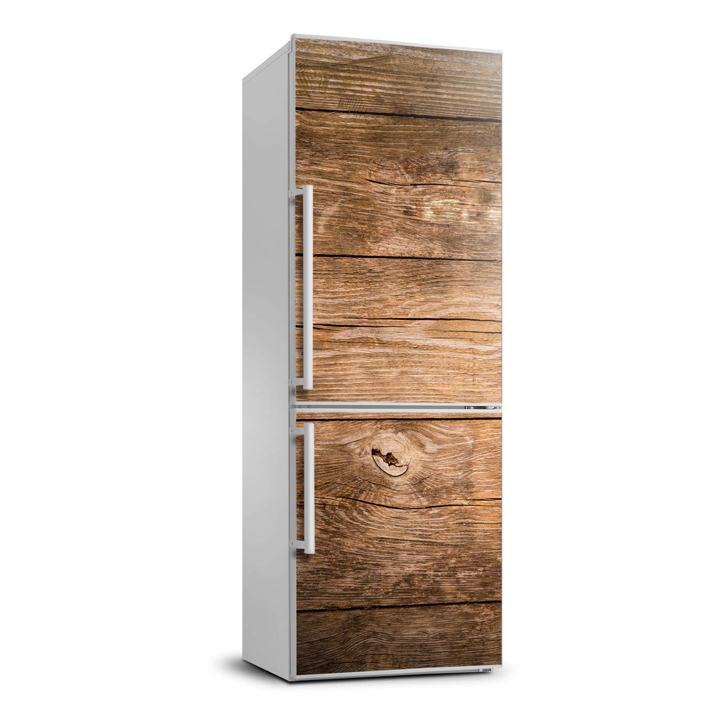 Pegatinas para refrigerador fondo de madera vinilo autoadhesivo Tulup 60x180 cm
