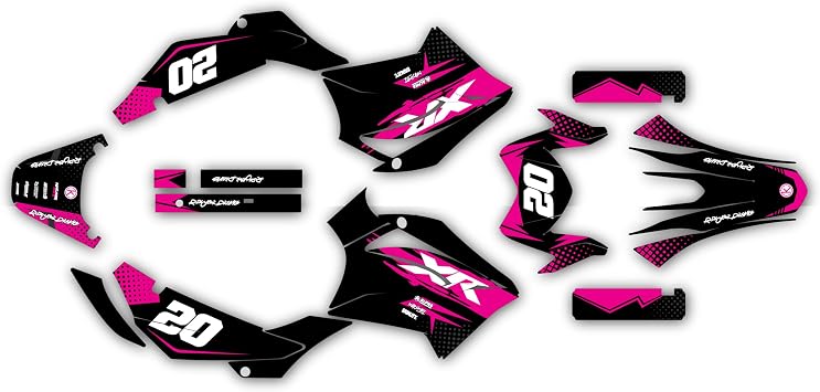 Graphics Kit for Honda XR150L 2023+ Spear Series Magenta 16 Mil - On/Off the Road - Dirt Pit Bike Motorcycle Stickers, Dirtbike Racing Automotive Decal Motocross Accessories no-Plastics