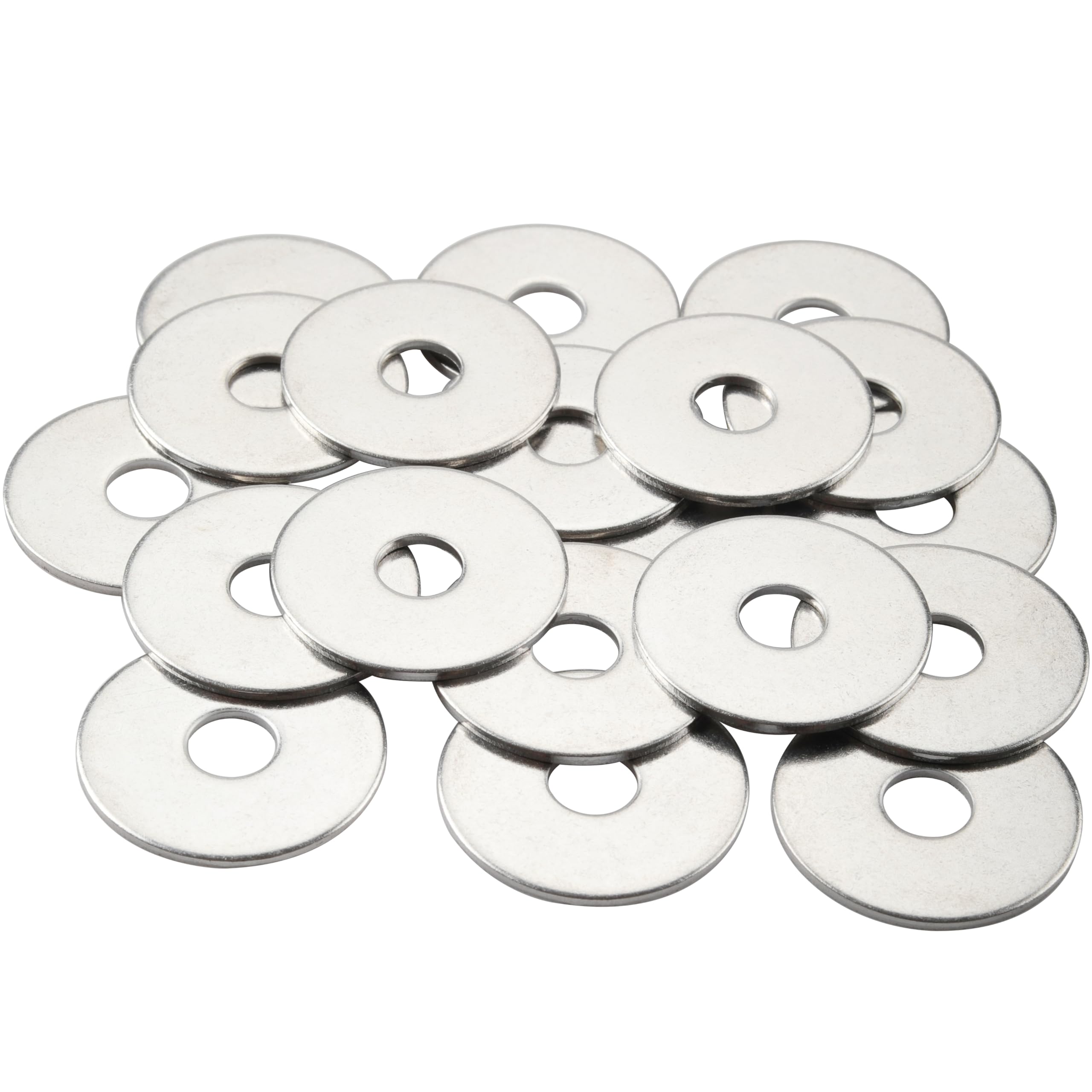 Gendewiner M8 Washers M8 x 30x1.5mm Large OD Plain Wide Metal Round Flat Spacer Repair Washer 304 Stainless Steel Washers(20 Pack) For Screws Bolt