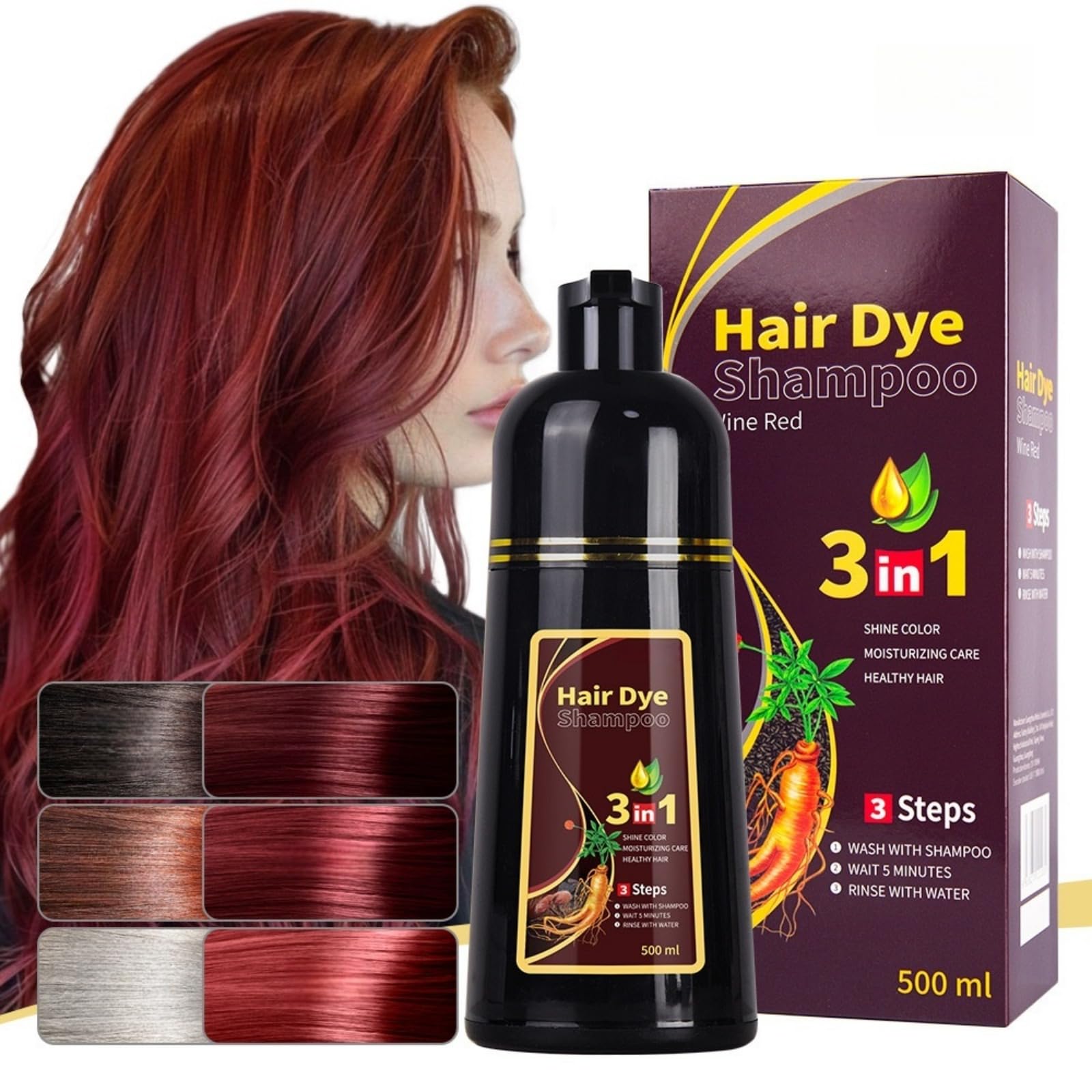 Amazon | black hair dye herbal hair dye shampoo ヘアカラー