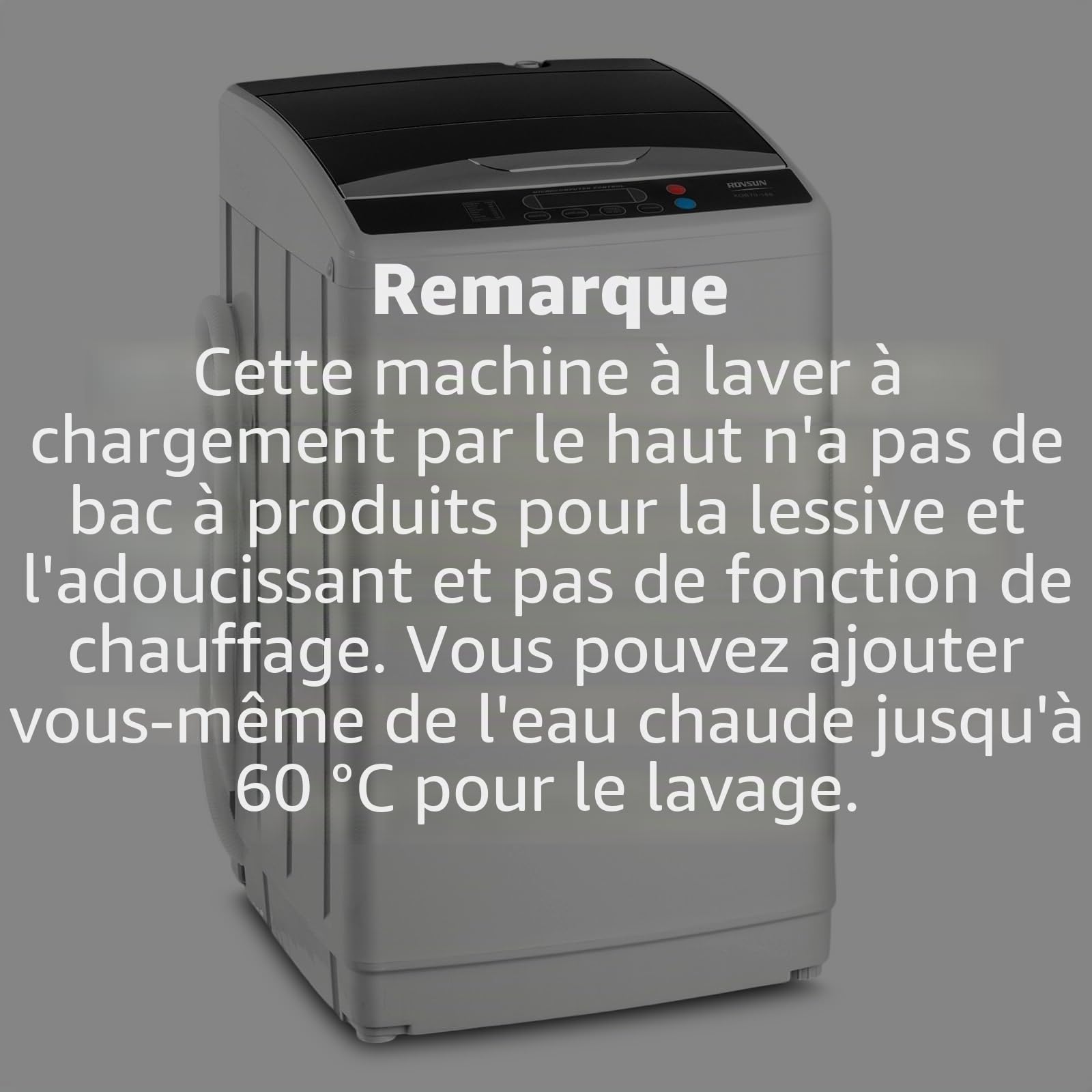 LEADZM Machine à laver à chargement frontal 7KG, lave-linge automatique complet avec essoreuse à tambour en acier inoxydable, mini machine à laver idéale pour les appartements et les camping-cars (7KG